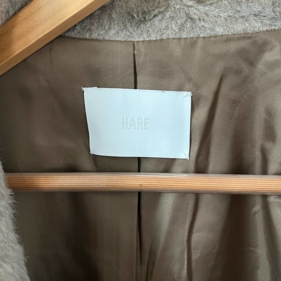 Hare Brown Patch Pocket Oversized Shaggy Teddy Shacket - Picture 4 of 10